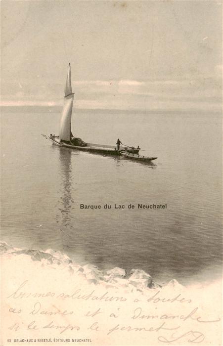 Neuchatel NE Barque du Lac de Neuchatel