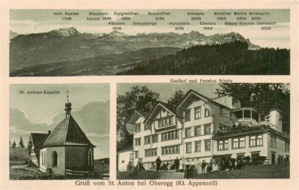 St Anton 1121m Gais AI Panorama St Antons Kapele Gasthof Pensi
