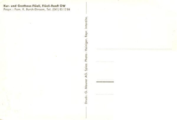 Flueeli-Ranft Fluehli-Ranft OW Kur und Gasthaus Flüeli – Bild 2