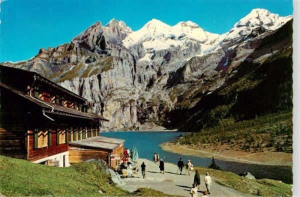Oeschinensee Oeschinensee 1578m BE Hotel Oeschinensee mit Blümlisalpgruppe