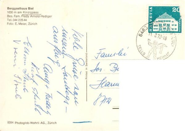 Biel Bienne BE Berggasthaus Biel am Kinzigpass – Bild 2