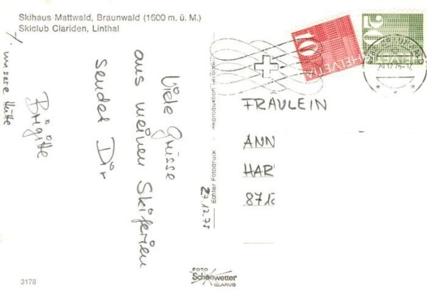 Braunwald GL Skihaus Mattwald Skiclub Clariden Linth – Bild 2
