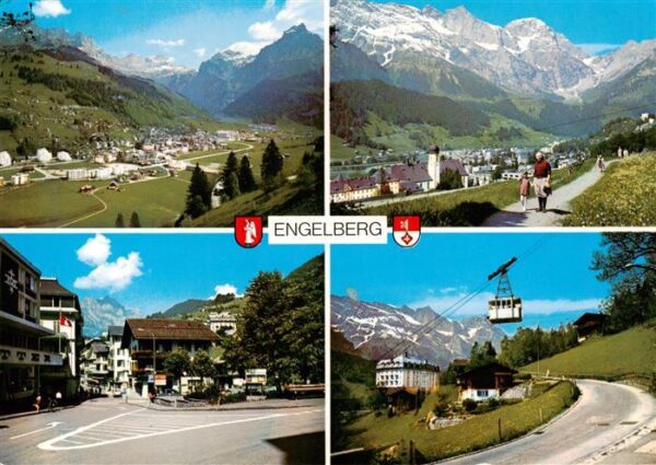 Engelberg  OW Panorama Strassenpartien Seilschwebebah