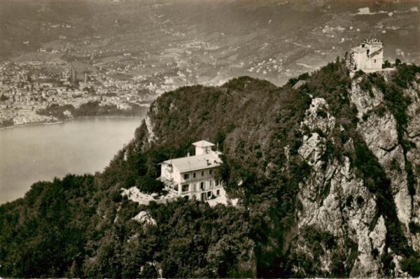 Lugano Lago di Lugano TI con Monte San Salvatore