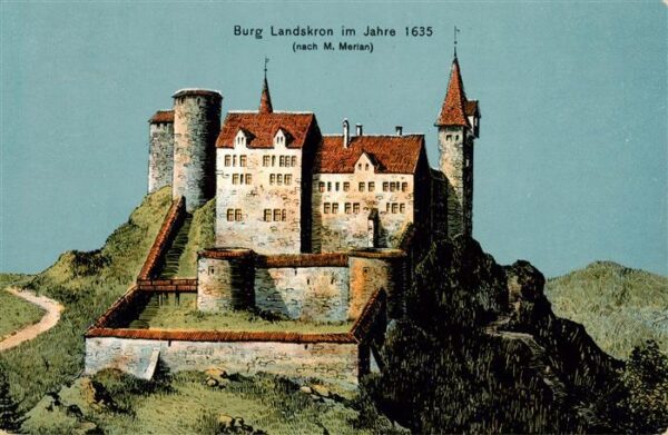 Mariastein SO Burg Landskron im Jahre 1635 Künstlerka