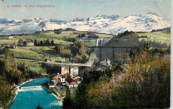 St Gallen SG Die drei Sitterbrücken