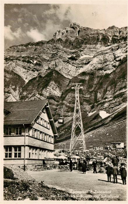 Schwaegalp AR Restaurant und Talstation der Säntis Sc