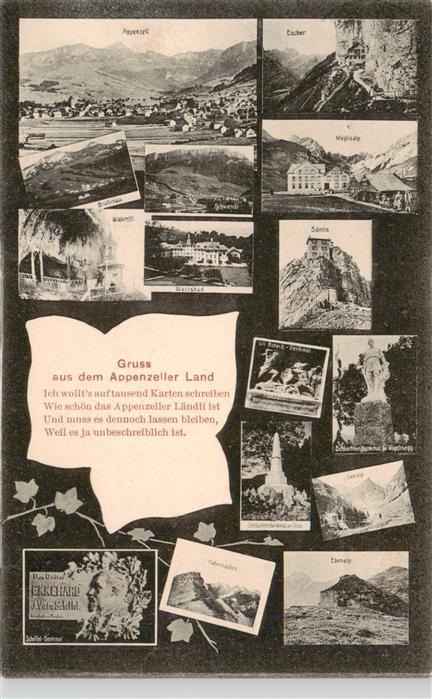 Appenzell IR mit Brülisau Wildkirchli Weissbad Schwe