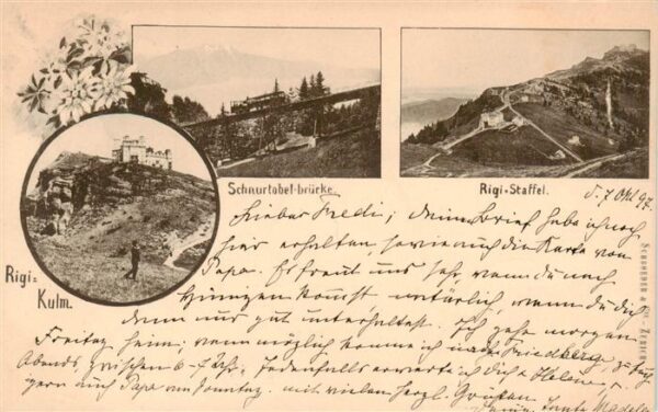 Rigi Kulm Schnurtobel Brücke und Rigi Staffel