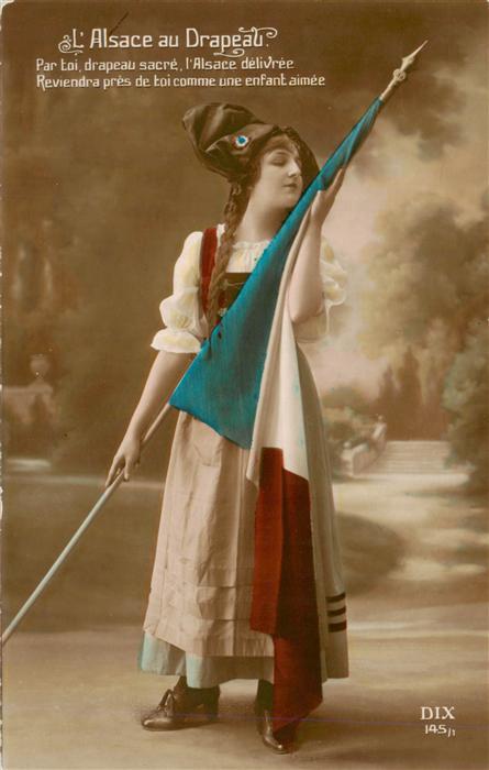 Foto DIX Paris Nr. Nr. 145/1 L Alsace au Drapeau