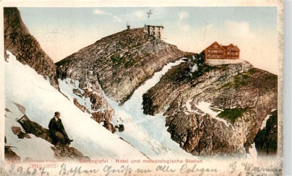 Saentis 2504m AR Gipfel Hotel und meteorologische Statio