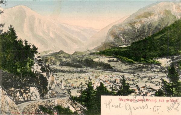 Meyringen Meiringen BE Blick vom Brünig