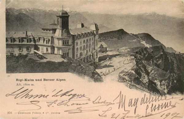 Rigi Kulm Hotel mit Berner Alpen
