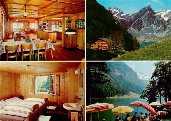 Weissbad IR Berggasthaus Seealpsee Gaststube Zimmer
