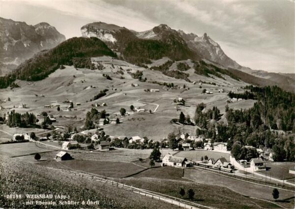 Weissbad IR Panorama mit Ebenalp Schäfler und Öhrli