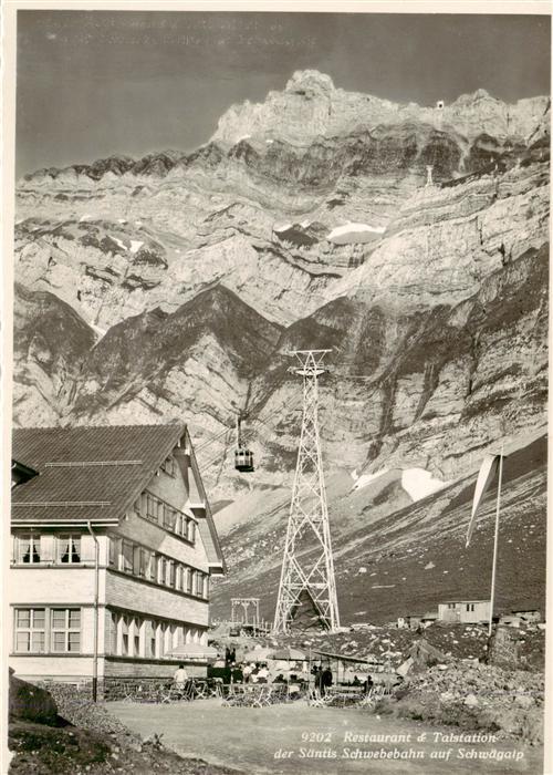 Schwaegalp AR Restaurant und Talstation der Säntis Sc