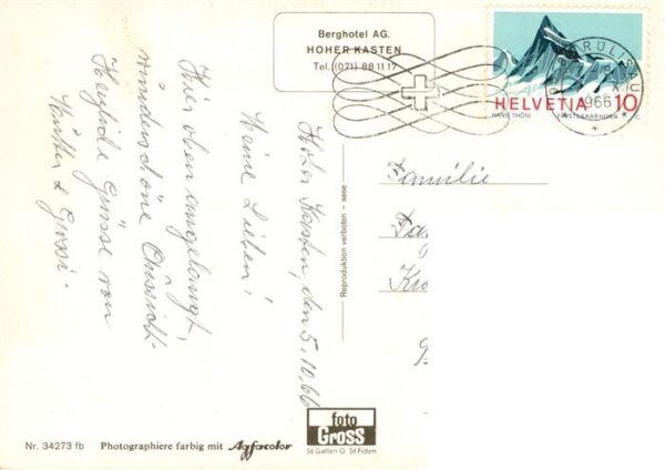 Hoher Kasten Hohenkasten 1799m IR Berghotel Restaurant Bergbahn Alpenpano – Bild 2