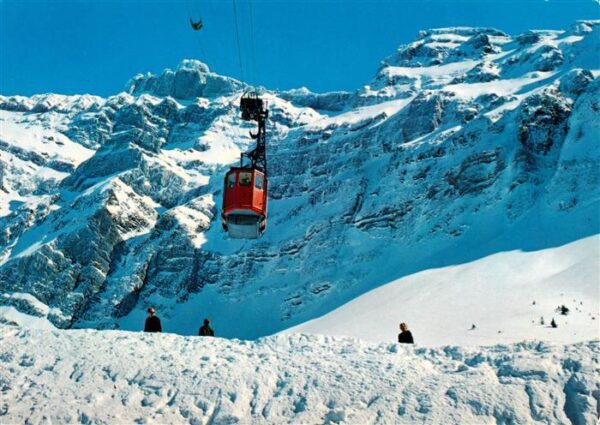 Schwaegalp AR Luftseilbahn mit Säntis Appenzeller Alp