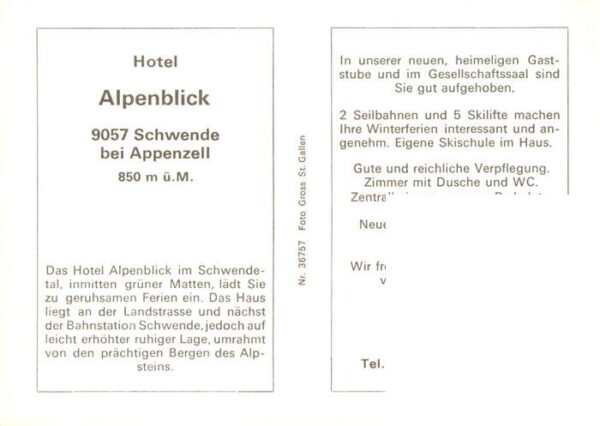 Schwende IR Hotel Alpenblick Restaurant – Bild 2