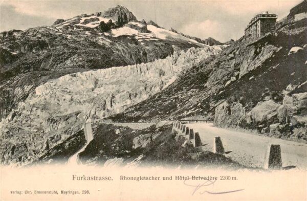 Furkastrasse UR Rhonegletscher Hotel Belvedere