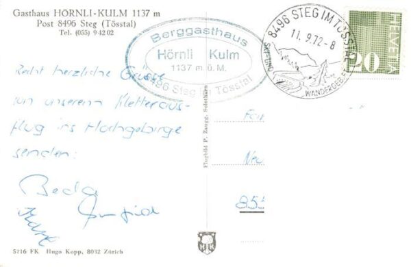 Steg Toesstal ZH Gasthaus Hörnli Kulm mit Vorarlbergeral – Bild 2