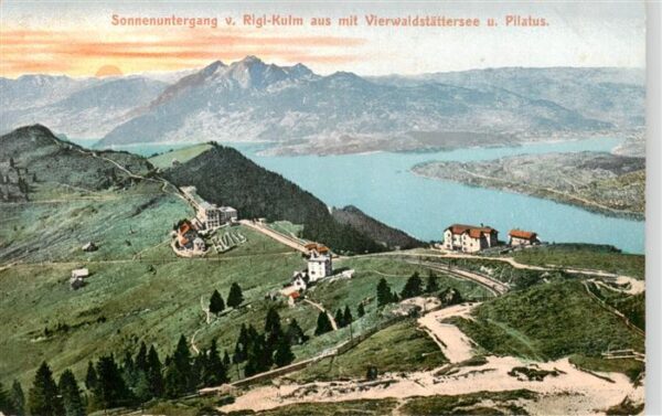 Rigi Kulm Sonnenuntergang am Vierwaldstättersee m