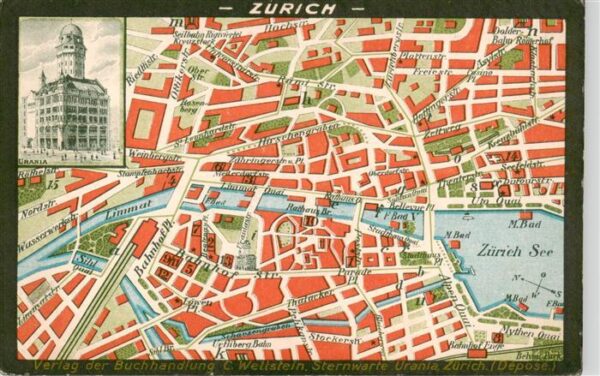 Zuerich  ZH Urania Stadtplan