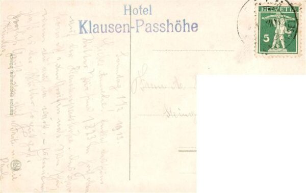 Klausenstrasse UR Hotel Klausen Passhöhe mit Kammlistock – Bild 2