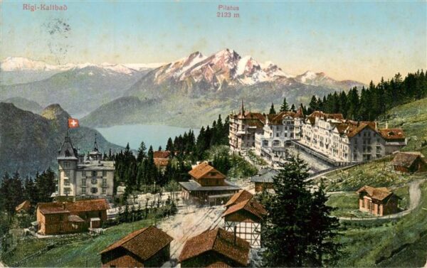 Rigi Kaltbad Panorama mit Pilatus