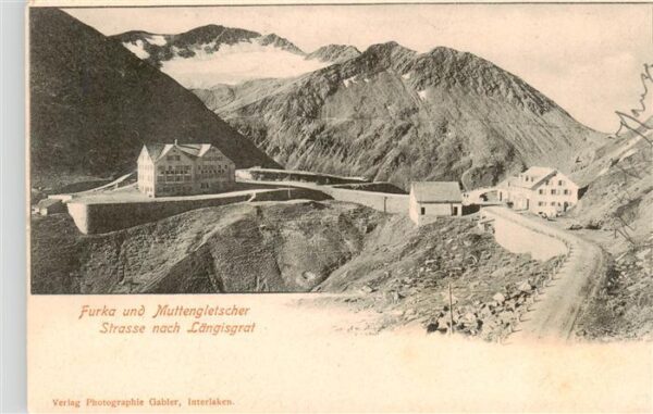 Furkapass Furka und Muttengletscher Strasse nach