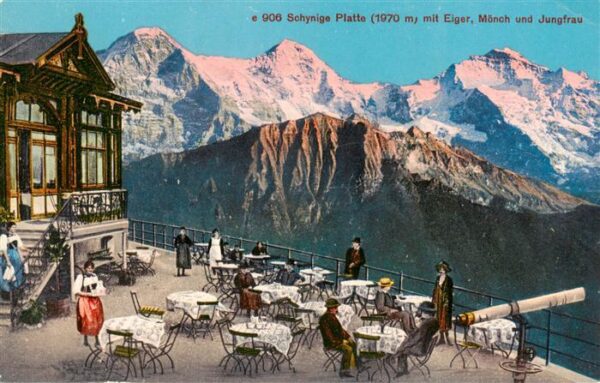 Schynige-Platte Schynigeplatte 2100m BE mit Eiger Mönch und Jungfrau