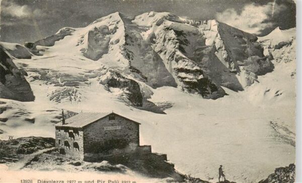 Diavolezzahuette 2973m GR mit Piz Palü