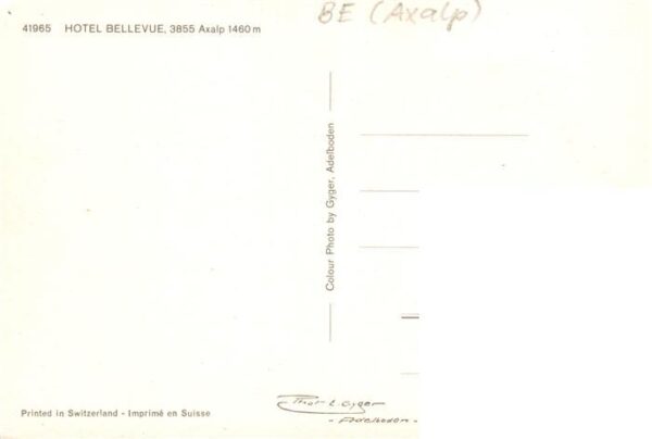 Axalp BE Hotel Bellevue – Bild 2
