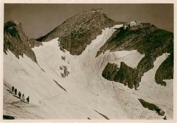 Saentis 2504m AR Gasthaus und Wetterwarte mit Grossem Sc