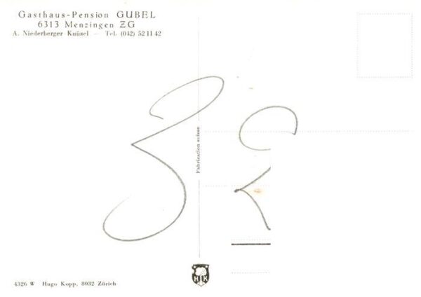 Menzingen  ZG Gasthaus Pension Gubel Kapelle – Bild 2