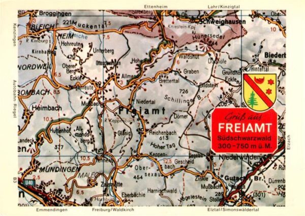 Freiamt Emmendingen BW Gebietskarte