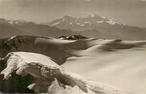 Wildstrubel 3244m BE Panorama Bergwelt Blick zum Mont Blanc