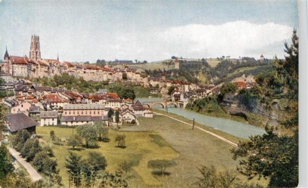 Fribourg  FR Vue générale et la Neuveville