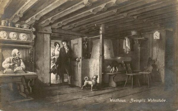Wildhaus  SG Zwinglis Wohnstube Künstlerkarte