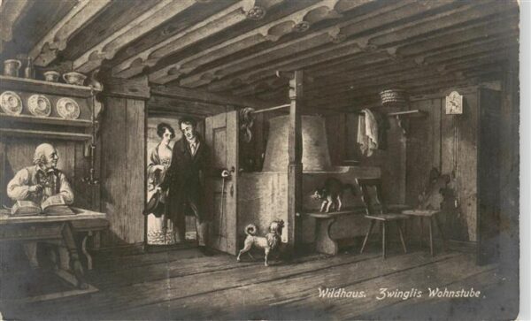 Wildhaus  SG Zwinglis Wohnstube Künstlerkarte