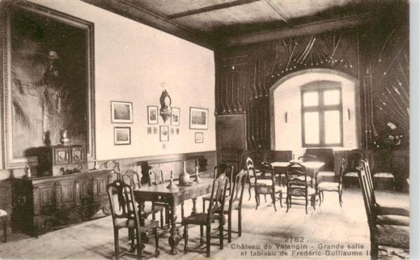 Valangin NE Chateau de Valangin Grande salle et tab