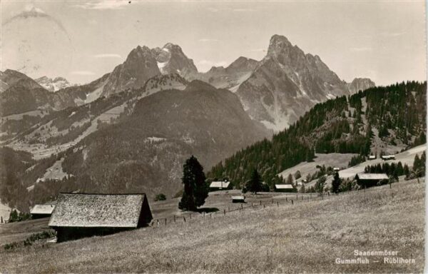 Saanenmoeser BE Panorama mit Gummfluh und Rüblihorn Ber