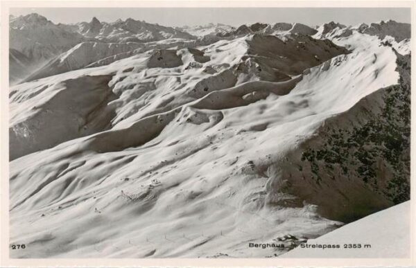 Strelapass 2350m Davos GR Panorama Bergwelt Körbshorngebiet