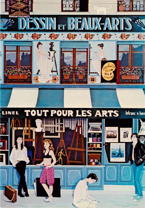 Paris 75 Galerie naifs et primitifs Künstlerkart