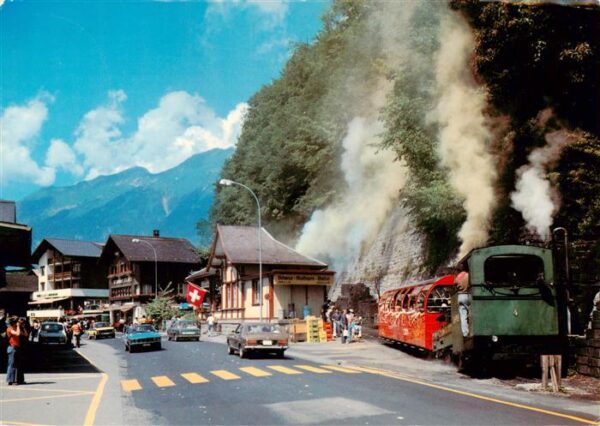 Brienz Brienzersee BE Abfahrt der Rothornbahn