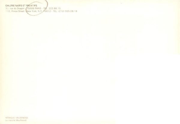 Paris 75 Galerie naifs et primitifs Künstlerkart – Bild 2