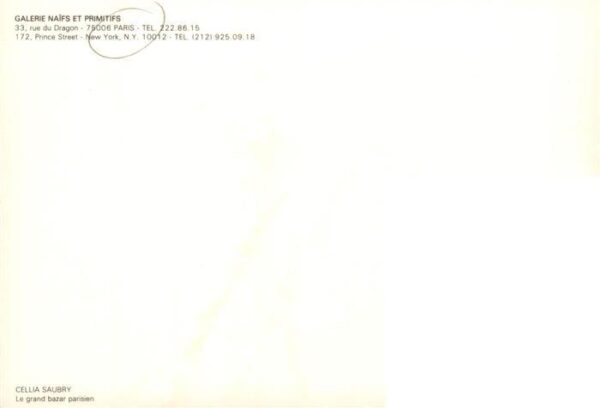 Paris 75 Galerie naifs et primitifs Künstlerkart – Bild 2