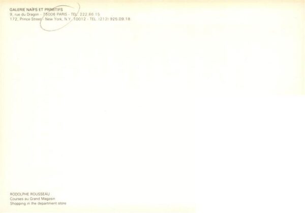 Paris 75 Galerie naifs et primitifs Künstlerkart – Bild 2