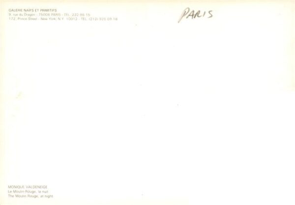 Paris 75 Galerie naifs et primitifs Künstlerkart – Bild 2