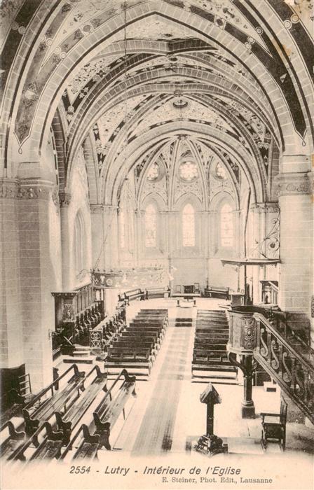 Lutry VD Interieur de l´Eglise Kirche innen